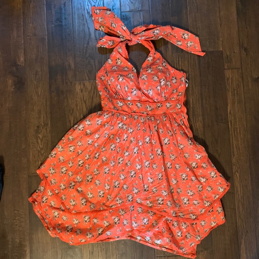 Orange Halter Dress